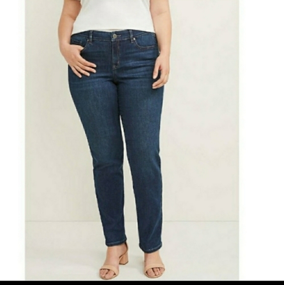 Lane Bryant Straight Leg Stretch Genius Fit Jeans - Picture 1 of 8